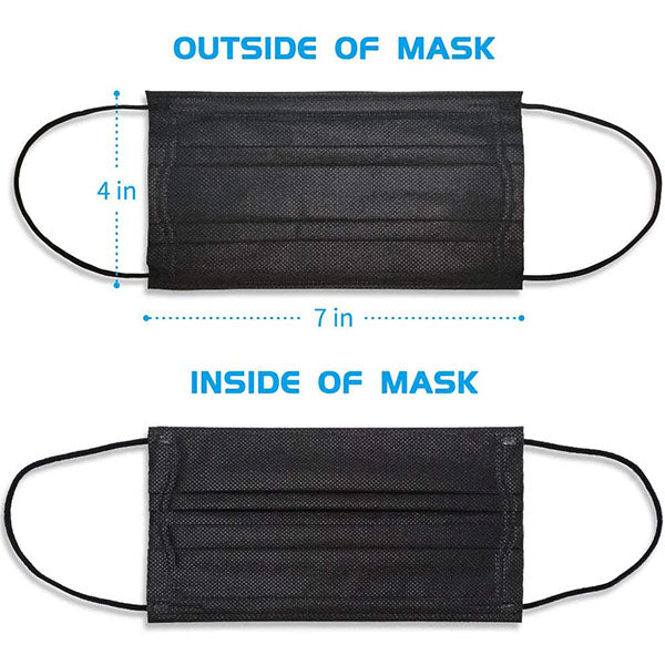 3 PLY Civilian Mask BLACK (51 PCS)